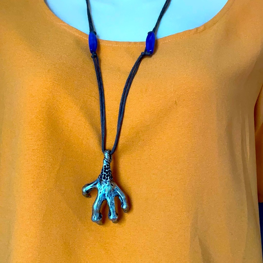 Fantasy Metal Dragon Claw Necklace